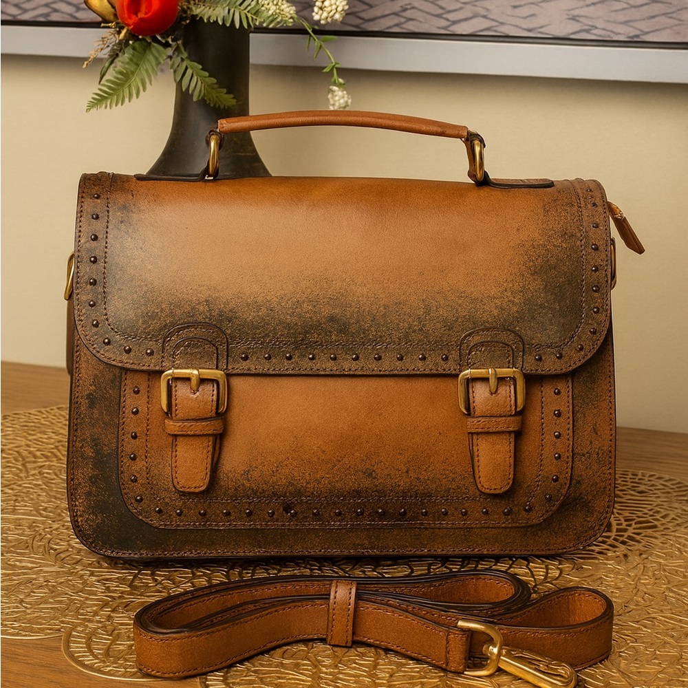 LADIES Genuine leather Tan shoulder /Crossbody bag